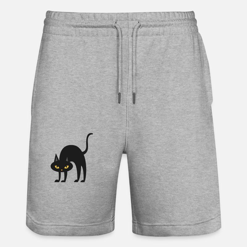 oohh arqué dos chat noir - Short de jogging bio TRAINER Stanley/Stella unisexe - gris chiné