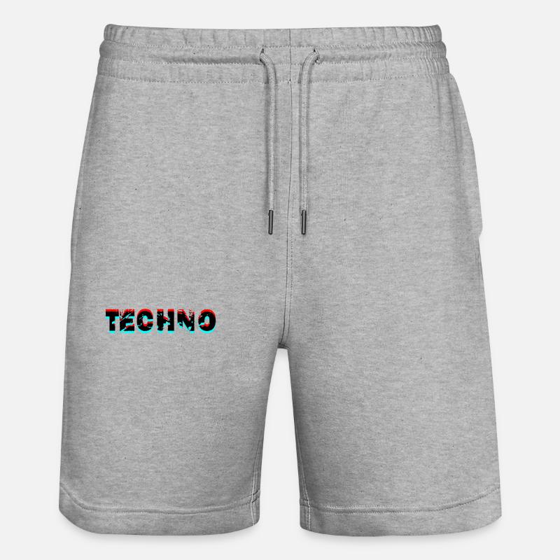 techno music design - Short de jogging bio TRAINER Stanley/Stella unisexe - gris chiné