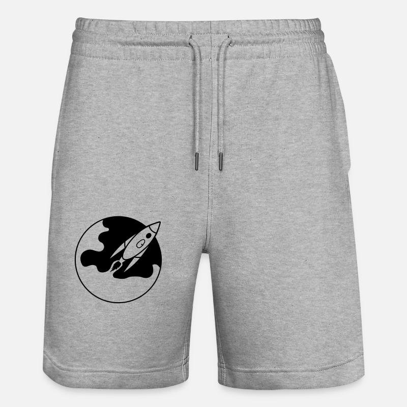 La fusée décolle - Short de jogging bio TRAINER Stanley/Stella unisexe - gris chiné