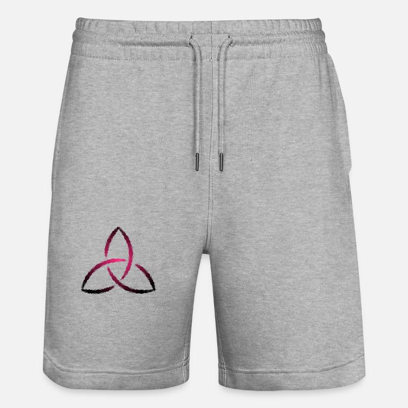 Triquetra symbole celtique - Short de jogging bio TRAINER Stanley/Stella unisexe - gris chiné