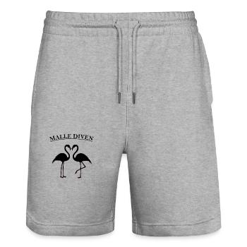 Flamingo Malle Mallorca Frauen Damen - Stanley/Stella Unisex Bio Joggingshorts Trainer  - Grau meliert - Vorne - Nik (191cm) & Marisol (170cm)