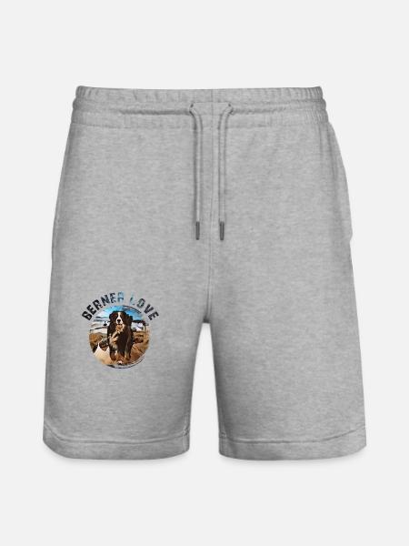 Berner Berghund - Stanley/Stella Unisex Bio Joggingshorts Trainer - Grau meliert