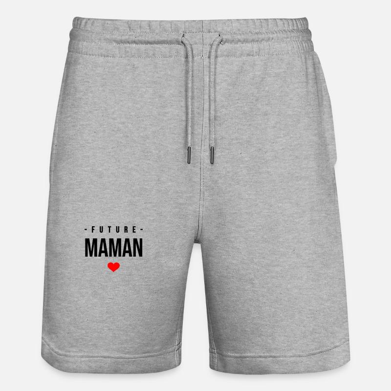 FUTURE MAMAN - Short de jogging bio TRAINER Stanley/Stella unisexe - gris chiné