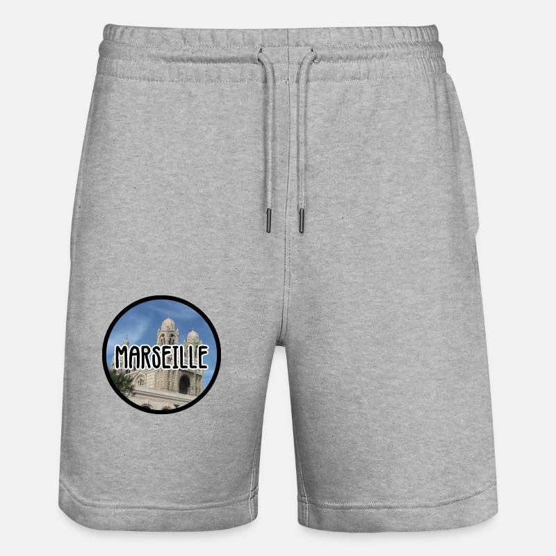Marseille La Major - Short de jogging bio TRAINER Stanley/Stella unisexe - gris chiné