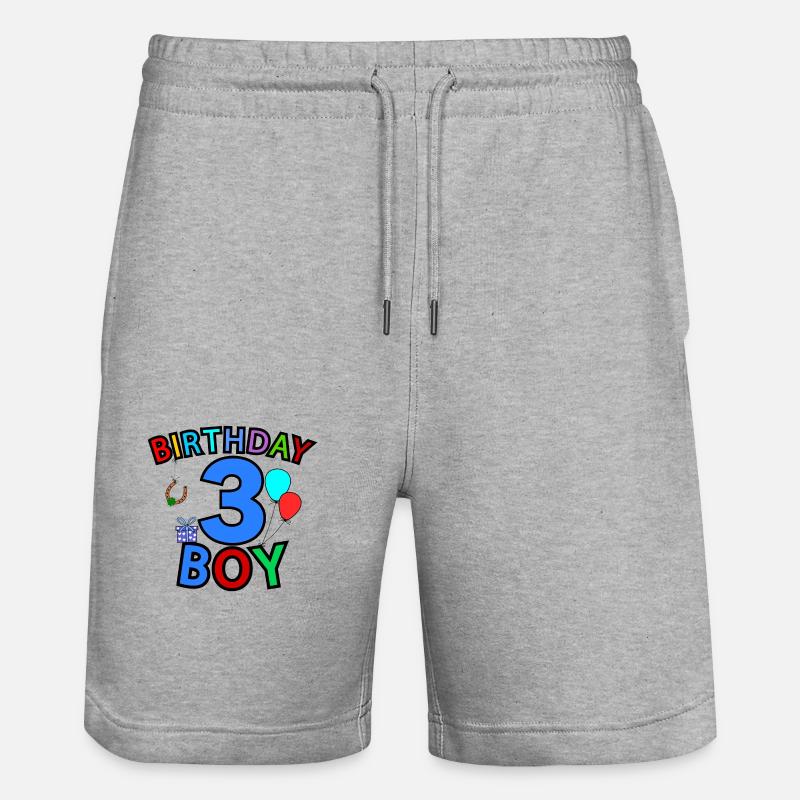 Birthday Boy 3 - Short de jogging bio TRAINER Stanley/Stella unisexe - gris chiné