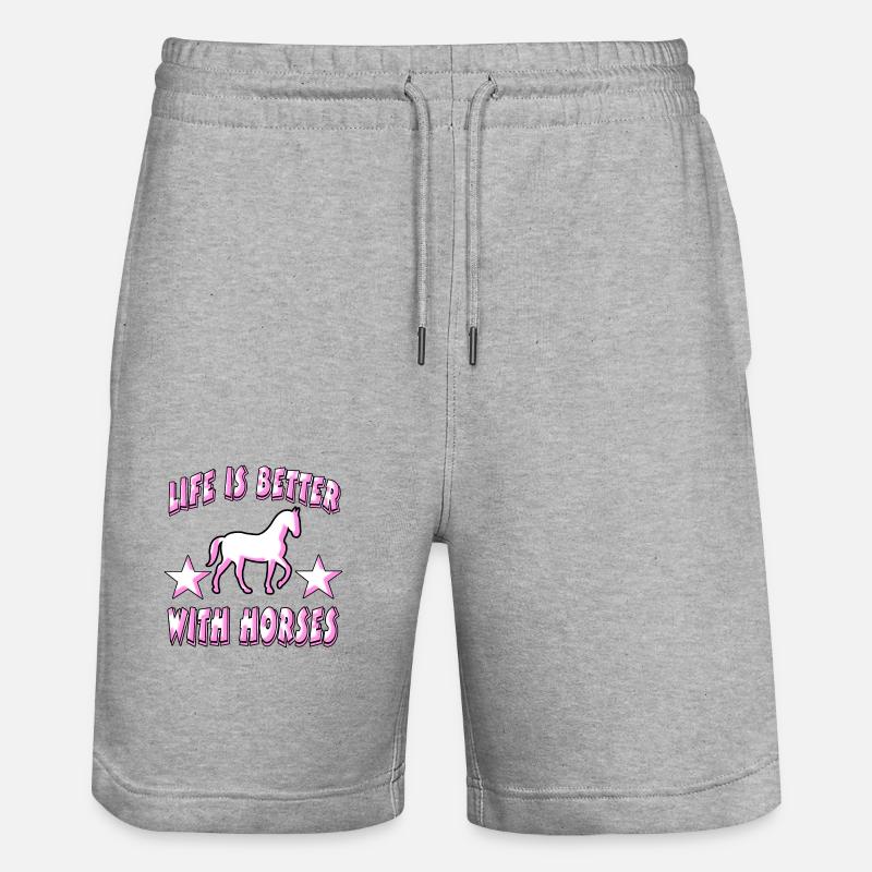 Cheval - Short de jogging bio TRAINER Stanley/Stella unisexe - gris chiné