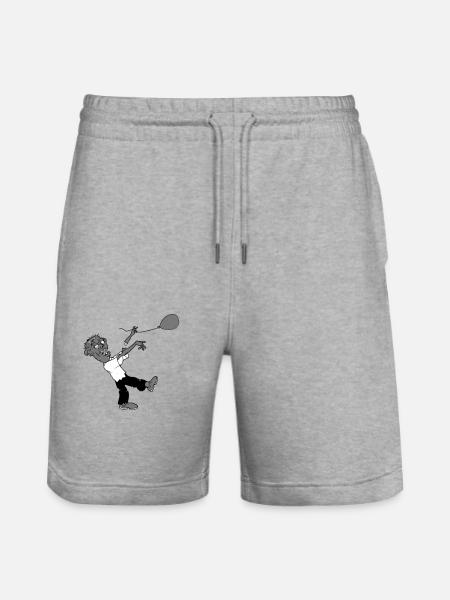 Zombie loses balloon - Stanley/Stella Trainer Unisex Organic Jogging Shorts - heather grey
