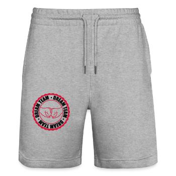 Stempel Dream Team - Stanley/Stella Unisex Bio Joggingshorts Trainer  - Grau meliert - Vorne - Nik (191cm) & Marisol (170cm)