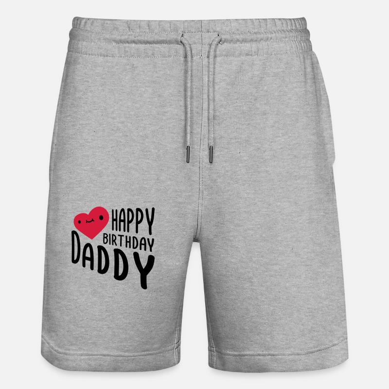Joyeux anniversaire papa - Short de jogging bio TRAINER Stanley/Stella unisexe - gris chiné