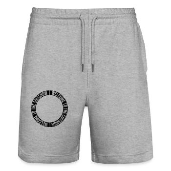 Ring Circle Shitshow - Short de jogging bio TRAINER Stanley/Stella unisexe - gris chiné - Devant - Nik (191cm) & Marisol (170cm)