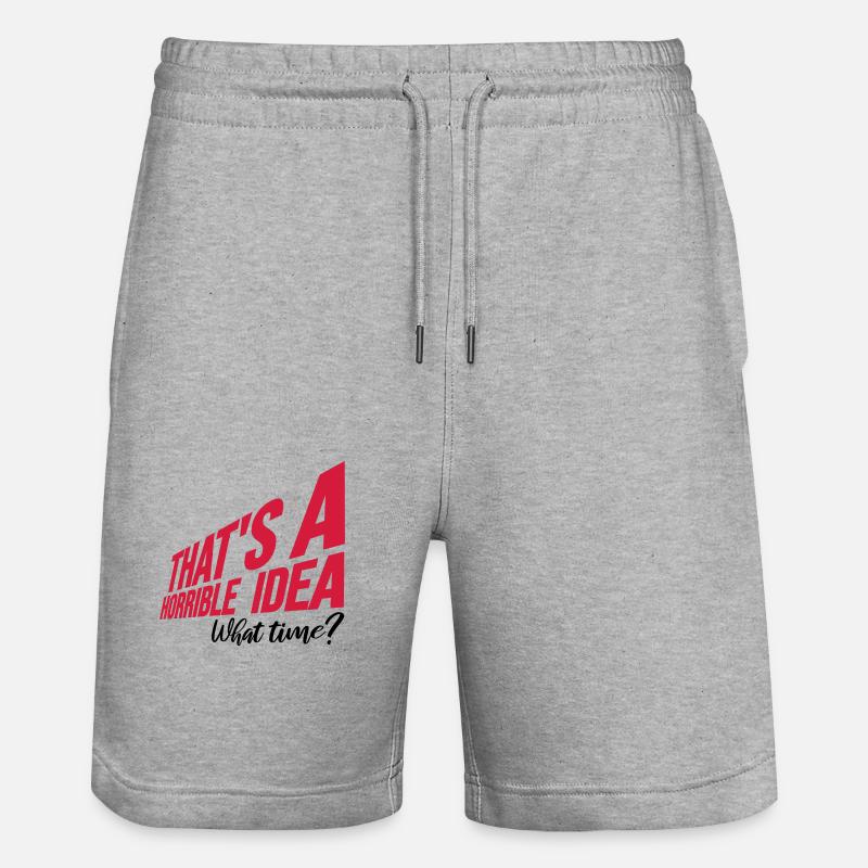 C’est une idée horrible - Short de jogging bio TRAINER Stanley/Stella unisexe - gris chiné