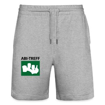 Bier Liga Logo ABI-Treff Jahr Blanko Grün 2 - Stanley/Stella Unisex Bio Joggingshorts Trainer  - Grau meliert - Vorne - Nik (191cm) & Marisol (170cm)