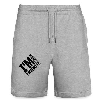 I m mom s - Stanley/Stella Unisex Bio Joggingshorts Trainer  - Grau meliert - Vorne - Nik (191cm) & Marisol (170cm)