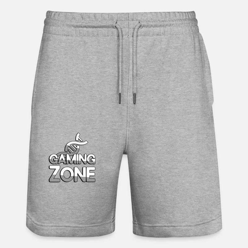 GAMING ZONE + DNA - Gaming - Stanley/Stella Unisex Bio Joggingshorts Trainer  - Grau meliert