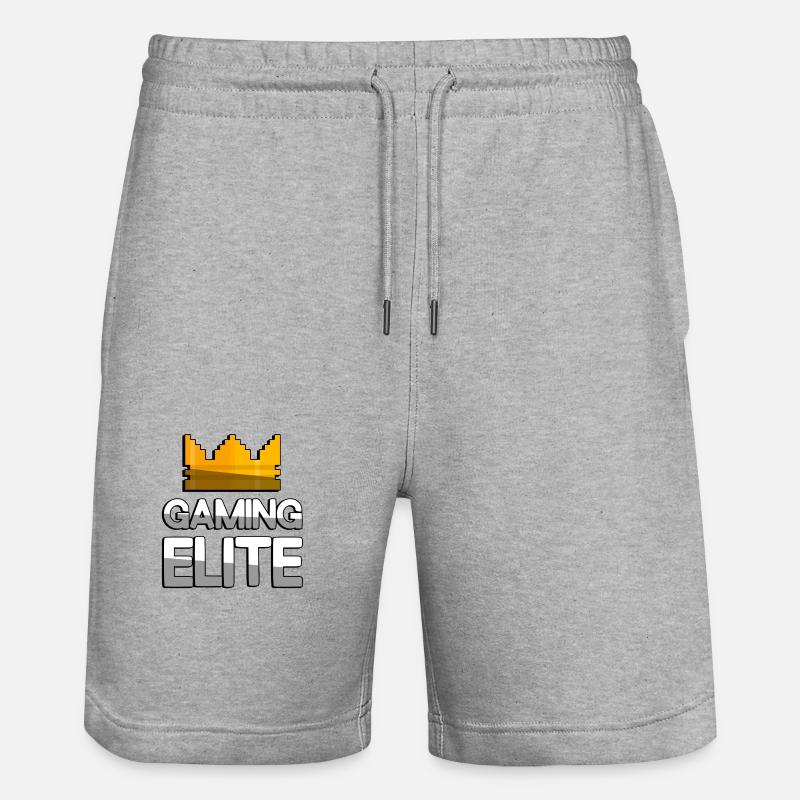 GAMING ELITE + King Crown - Gaming - Short de jogging bio TRAINER Stanley/Stella unisexe - gris chiné