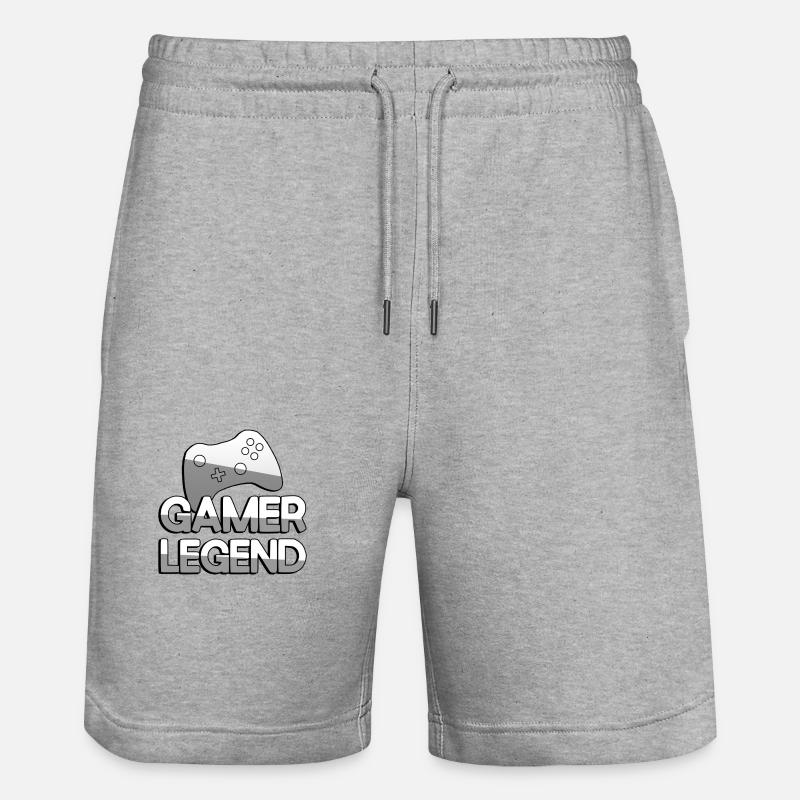 GAMER LEGEND + Controller - Gaming - Stanley/Stella Unisex Bio Joggingshorts Trainer  - Grau meliert
