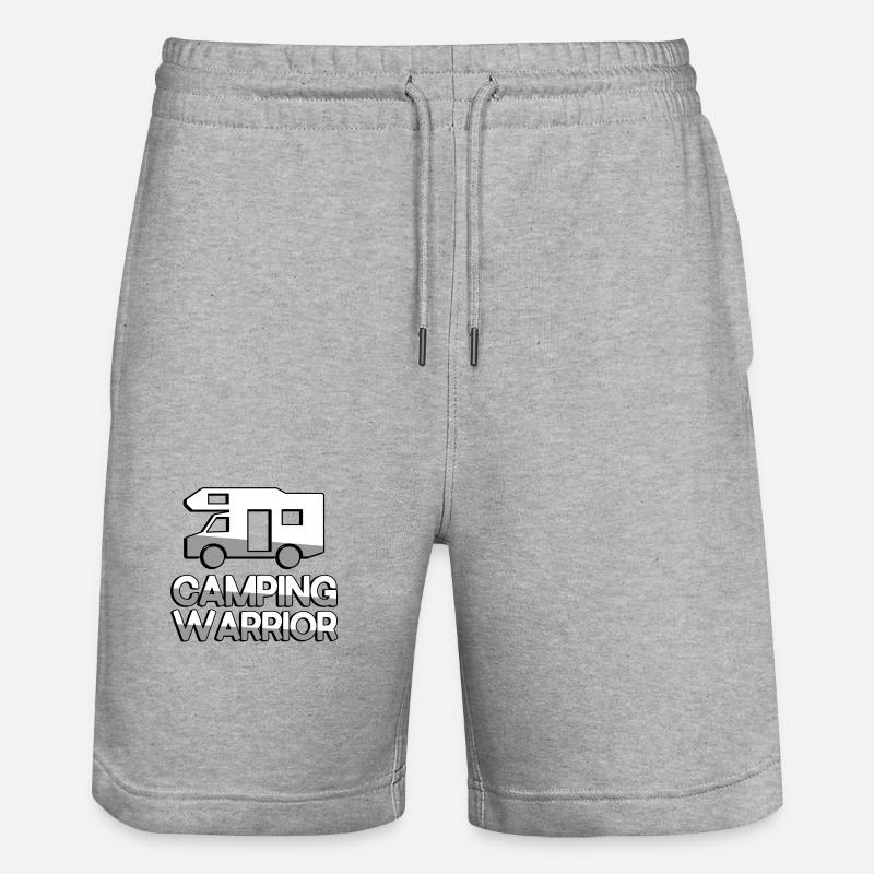 CAMPING WARRIOR + Caravane - Camping - Short de jogging bio TRAINER Stanley/Stella unisexe - gris chiné