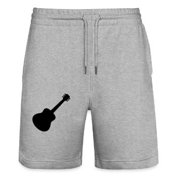 Silhouette Gitarrist Gitarre spielen - Stanley/Stella Unisex Bio Joggingshorts Trainer  - Grau meliert - Vorne - Nik (191cm) & Marisol (170cm)