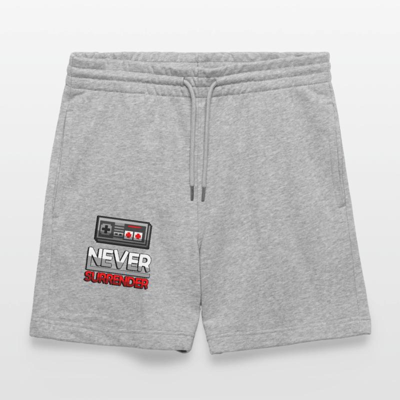NEVER SURRENDER (Red) + NES Controller - Gaming Stanley/Stella Trainer Unisex Organic Jogging Shorts