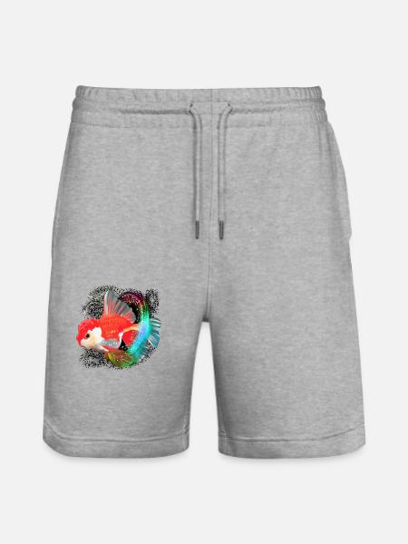 Fish - Stanley/Stella Trainer Unisex Organic Jogging Shorts - heather grey