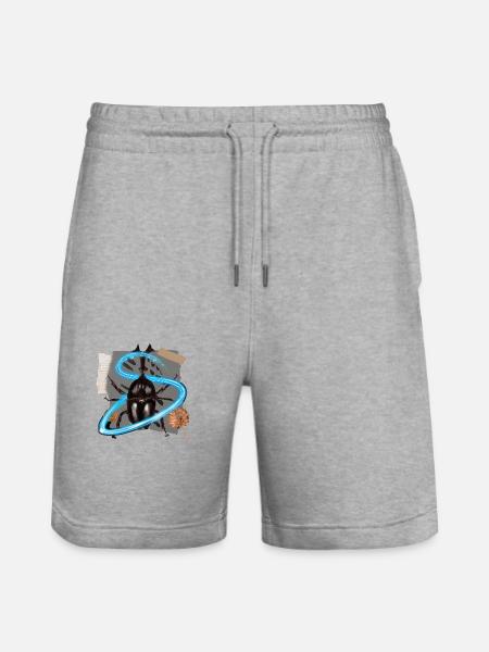 Large insect - Stanley/Stella Trainer Unisex Organic Jogging Shorts - heather grey
