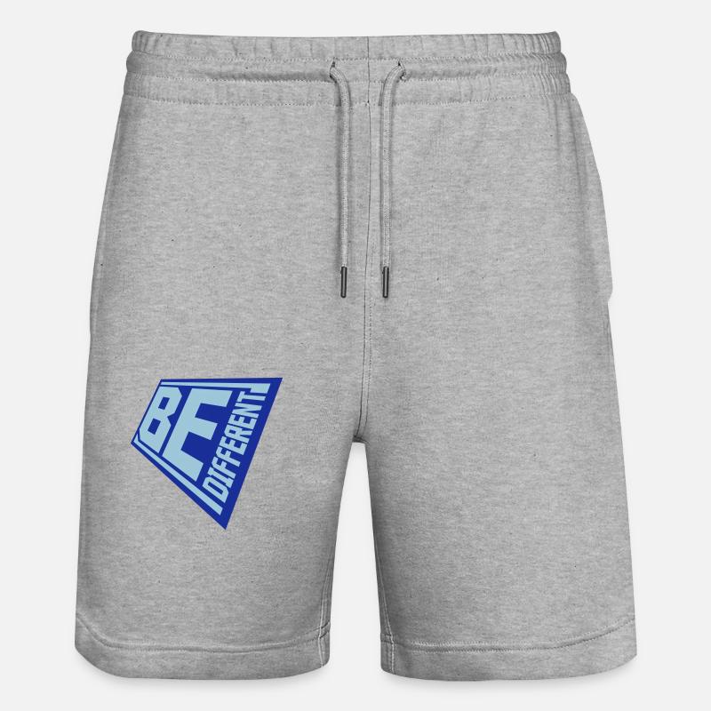 Be different Logo Design - Stanley/Stella Unisex Bio Joggingshorts Trainer  - Grau meliert