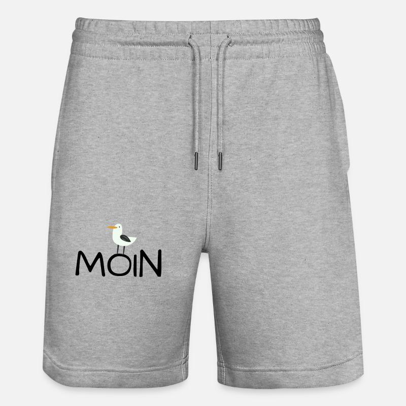 moin moewe 1 - Stanley/Stella Unisex Bio Joggingshorts Trainer  - Grau meliert