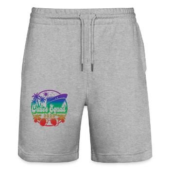 Cruise Squad 2023 Croisière Famille Amis Vacances - Short de jogging bio TRAINER Stanley/Stella unisexe - gris chiné - Devant - Nik (191cm) & Marisol (170cm)