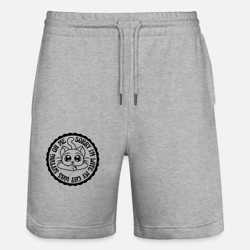 désolé chat était assis - Short de jogging bio TRAINER Stanley/Stella unisexe - gris chiné