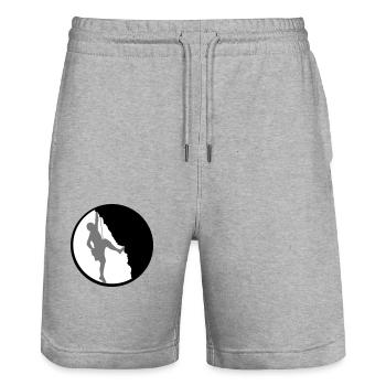 Fun climbing climbing summits - Stanley/Stella Trainer Unisex Organic Jogging Shorts - heather grey - Front - Nik (191cm) & Marisol (170cm)