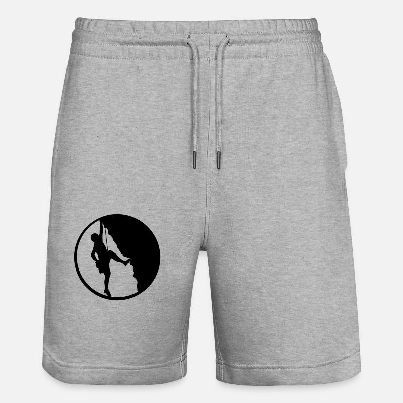 escalade Silhouette Alpinisme Sport - Short de jogging bio TRAINER Stanley/Stella unisexe - gris chiné