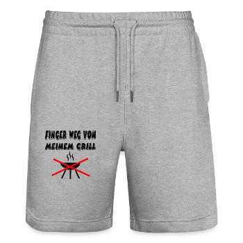 Grill - Stanley/Stella Unisex Bio Joggingshorts Trainer  - Grau meliert - Vorne - Nik (191cm) & Marisol (170cm)