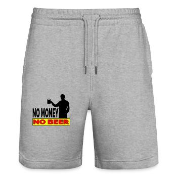 Bier - Stanley/Stella Unisex Bio Joggingshorts Trainer  - Grau meliert - Vorne - Nik (191cm) & Marisol (170cm)