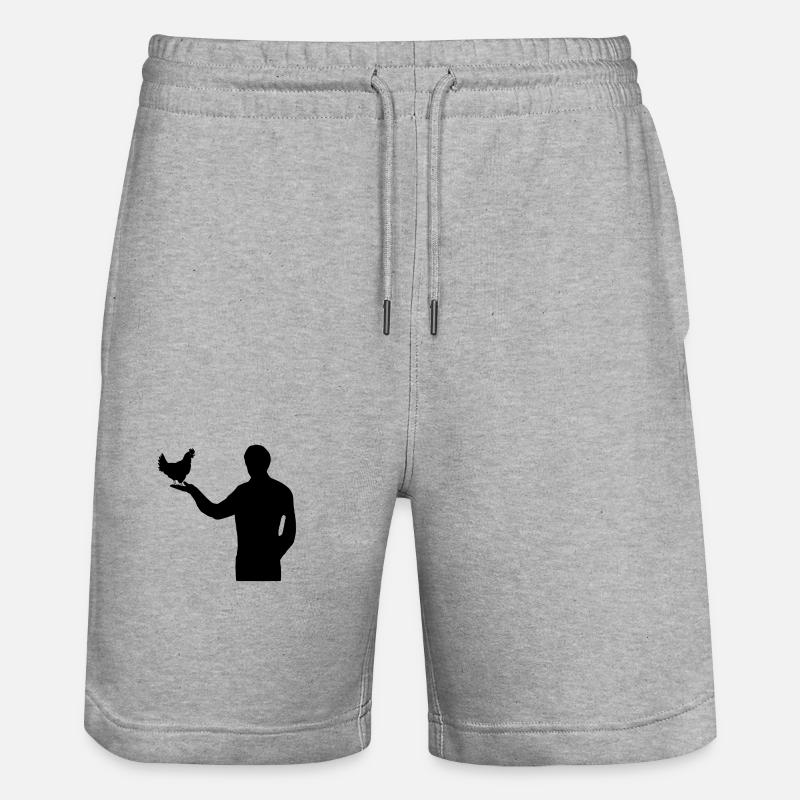 Bauernhof - Stanley/Stella Unisex Bio Joggingshorts Trainer - Grau meliert
