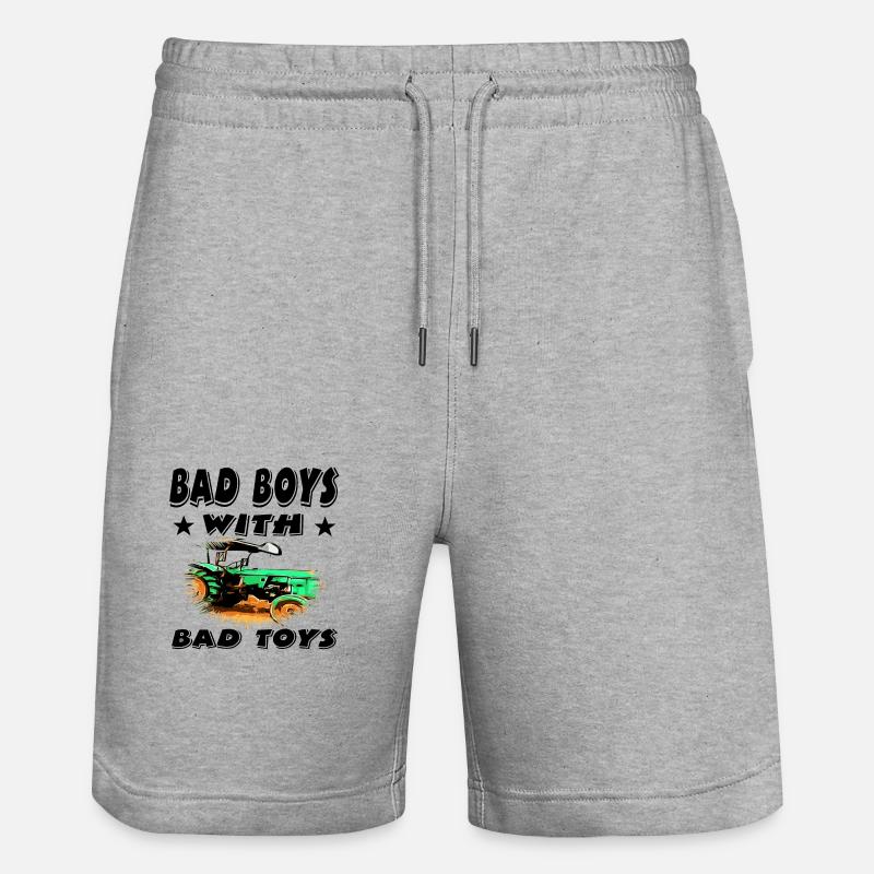 Tractor - Stanley/Stella Trainer Unisex Organic Jogging Shorts - heather grey
