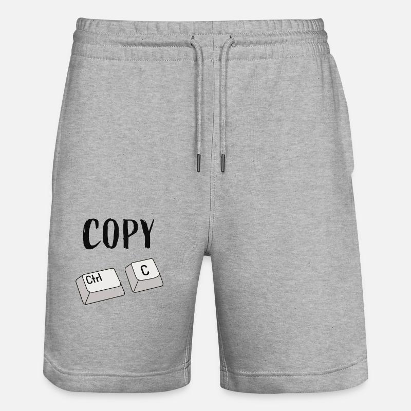 Ctrl C Copier - Short de jogging bio TRAINER Stanley/Stella unisexe - gris chiné