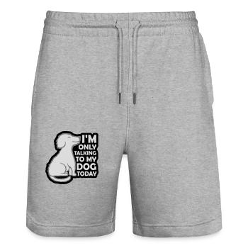 only talking to dog - Stanley/Stella Trainer Unisex Organic Jogging Shorts - heather grey - Front - Nik (191cm) & Marisol (170cm)
