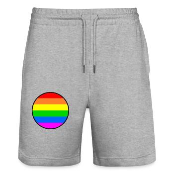 Lgbtq - Stanley/Stella Unisex Bio Joggingshorts Trainer  - Grau meliert - Vorne - Nik (191cm) & Marisol (170cm)
