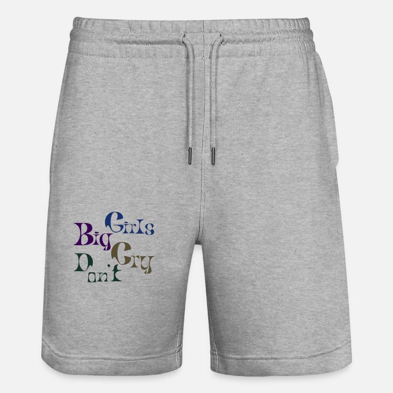 Big girls Don't Cry - Short de jogging bio TRAINER Stanley/Stella unisexe - gris chiné