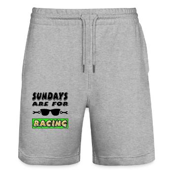 Auto - Stanley/Stella Unisex Bio Joggingshorts Trainer  - Grau meliert - Vorne - Nik (191cm) & Marisol (170cm)