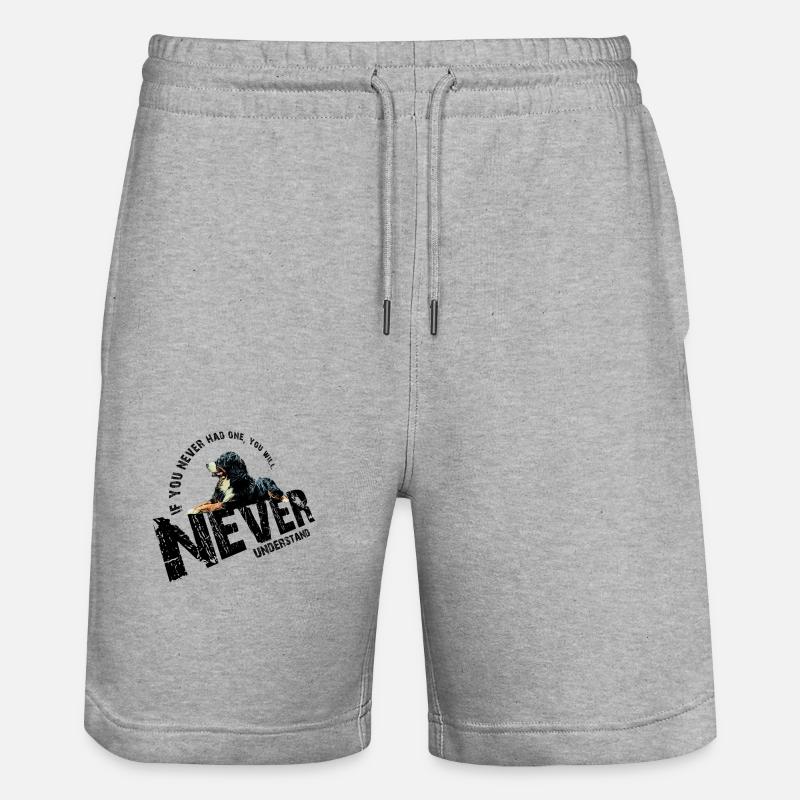 Berner Sennenhund - Stanley/Stella Unisex Bio Joggingshorts Trainer  - Grau meliert