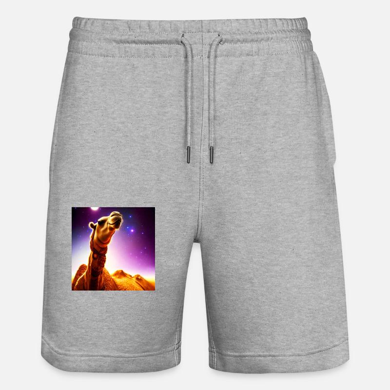 Dromedary Camel - Navire du désert - Short de jogging bio TRAINER Stanley/Stella unisexe - gris chiné