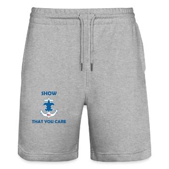 Seepfadfindergesetz Gelübde - Stanley/Stella Unisex Bio Joggingshorts Trainer  - Grau meliert - Vorne - Nik (191cm) & Marisol (170cm)