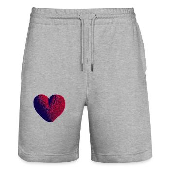 Muttertag Hochzeit Liebe Valentinstag Verlobung - Stanley/Stella Unisex Bio Joggingshorts Trainer  - Grau meliert - Vorne - Nik (191cm) & Marisol (170cm)
