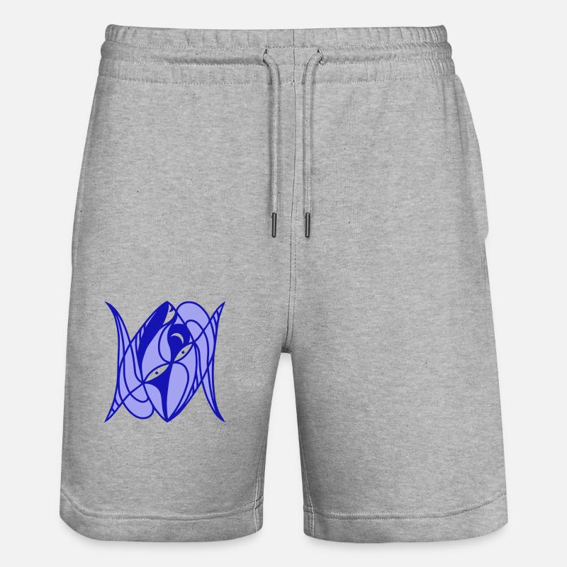 Metamorphose. Evolutionäre Verwandlung - Stanley/Stella Unisex Bio Joggingshorts Trainer  - Grau meliert