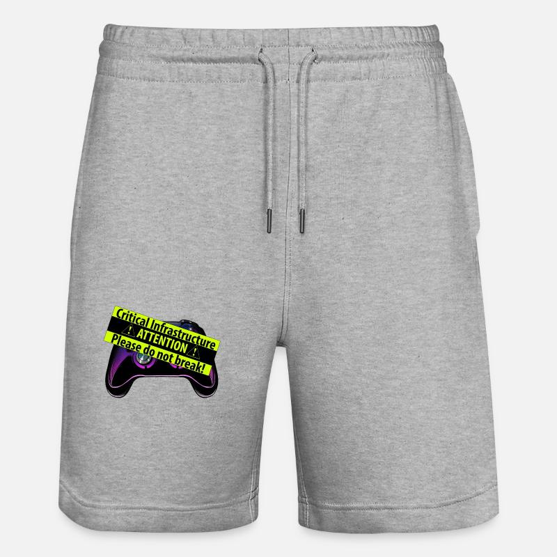 Kritischer Controller - Stanley/Stella Unisex Bio Joggingshorts Trainer  - Grau meliert