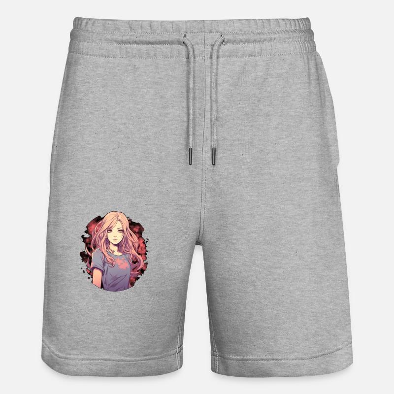 Fille d’anime - Short de jogging bio TRAINER Stanley/Stella unisexe - gris chiné