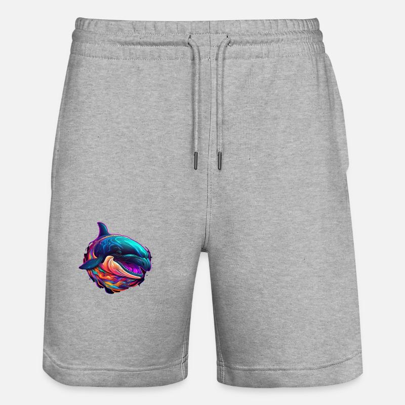 Art de l’orque - Short de jogging bio TRAINER Stanley/Stella unisexe - gris chiné
