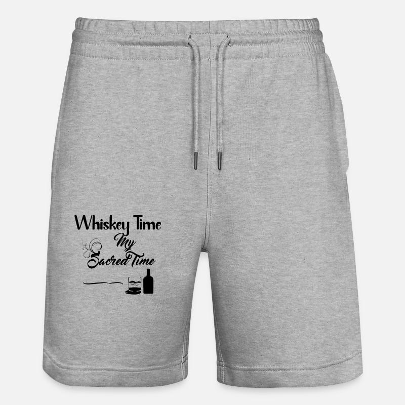Whisky Time Design - Short de jogging bio TRAINER Stanley/Stella unisexe - gris chiné