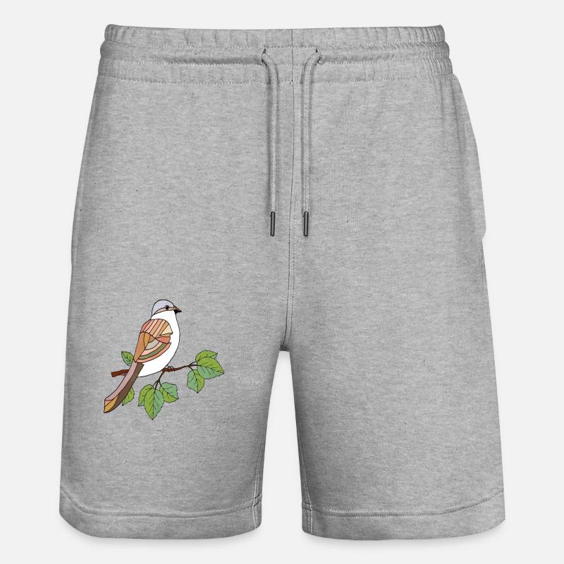 Oiseau - Short de jogging bio TRAINER Stanley/Stella unisexe - gris chiné
